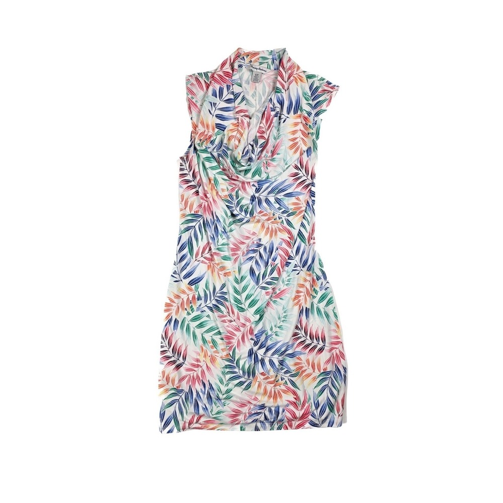 Tommy Bahama Holi Frondi Island Zone Cowl Neck Midi Dress Women's Size Small
